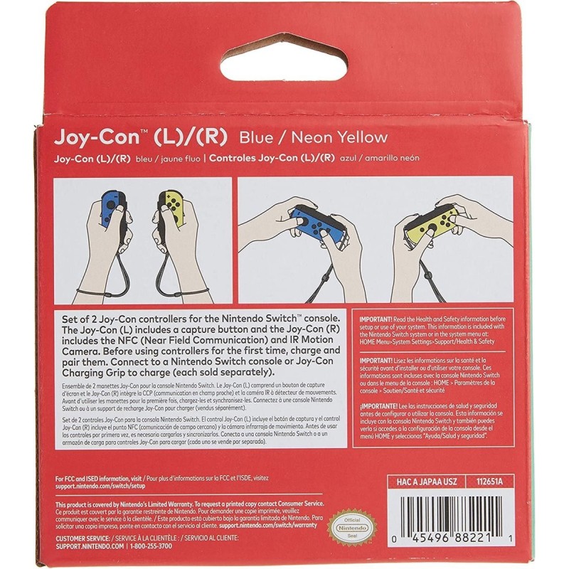 NINTENDO Joy-Con (L)/(R) Controller Blå Gul